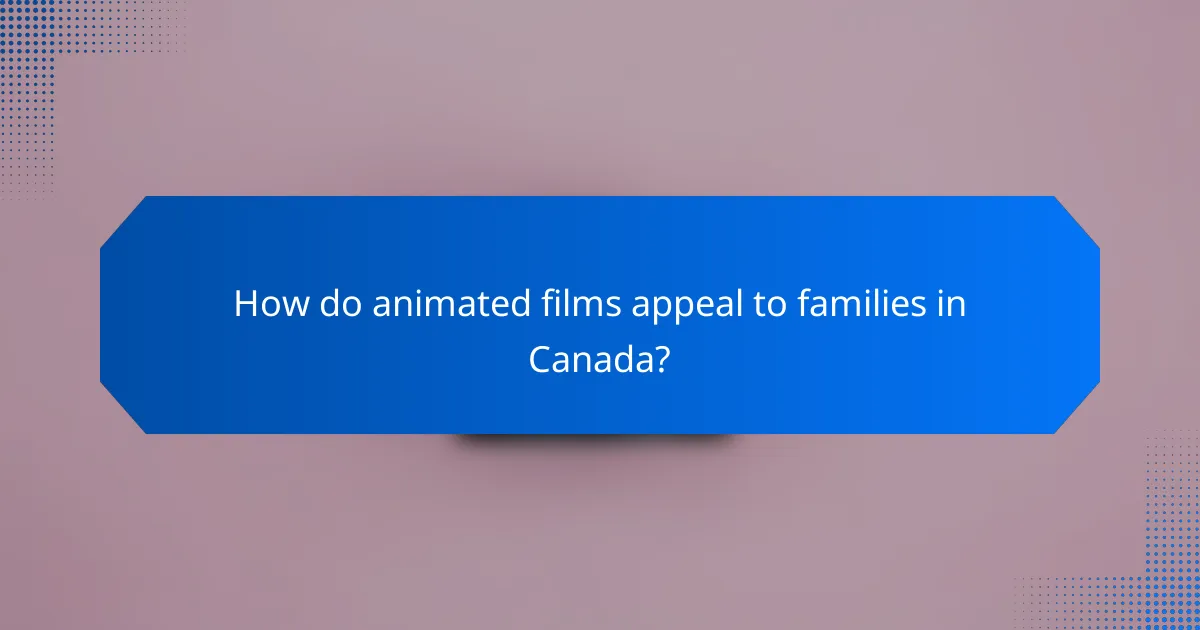 How do animated films appeal to families in Canada?