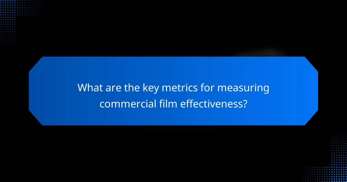 What are the key metrics for measuring commercial film effectiveness?