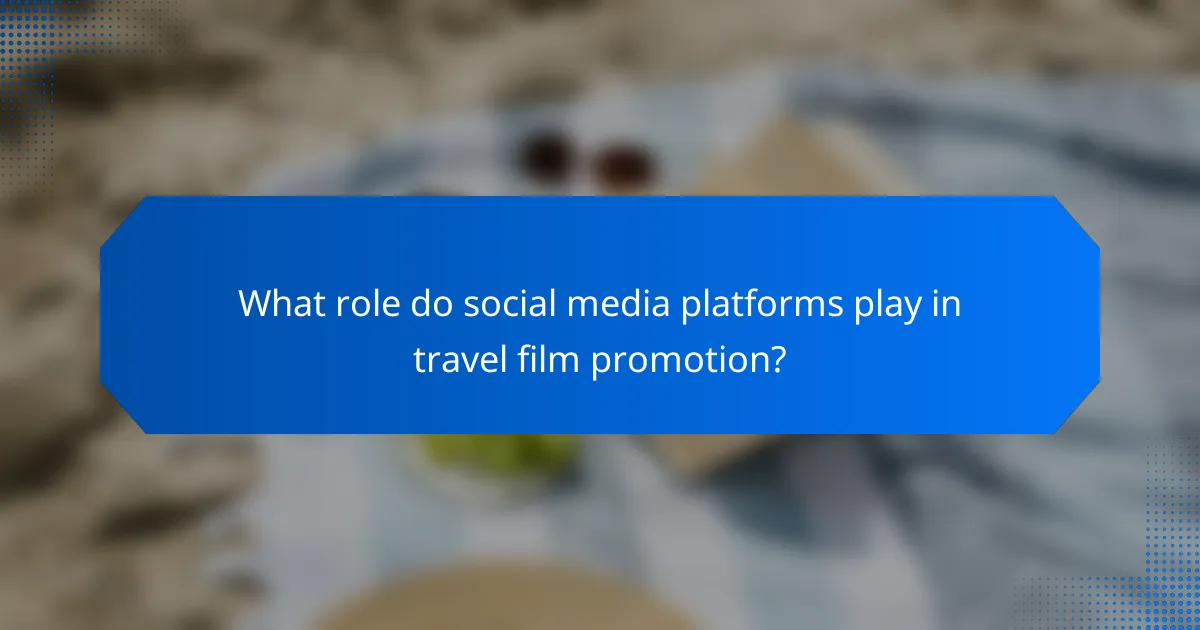 What role do social media platforms play in travel film promotion?